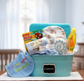 Baby Basics Gift Pail Blue