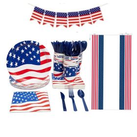 Party Supplies Dinnerware Set for July 4th Decorations