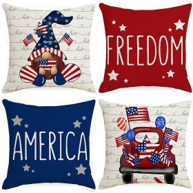 4th of July Decorations Pillow Covers Stripes Patriotic  Pillow