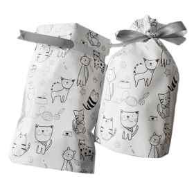 Cartoon Cat Gift Wrapping Bags