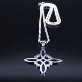 Witchcraft Stainless Steel Necklace Irish Knot Witch