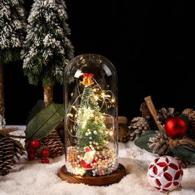 Christmas Tree Resin Santa Glass Cover Led XMAS Gift