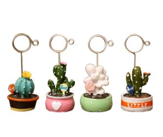 Clip Holder Stand Lovely Cactus Patten