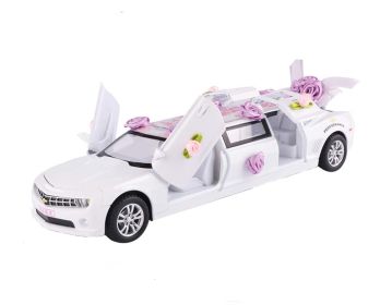 Simulation Wedding Car Model Alloy Sounds and Lights