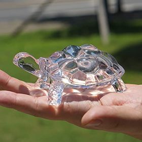 1pc Crystal Figurine, Miniature Tortoise Statue, Chinese Style