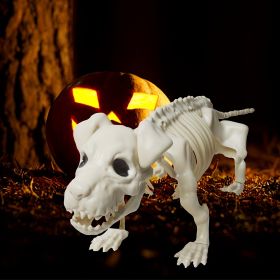 1pc 20.47 Inch Artificial White Dog Halloween Skeleton Simulation