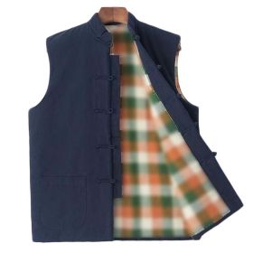 Chinese  Autumn Winter Cotton Waistcoat Vest Men's Tang