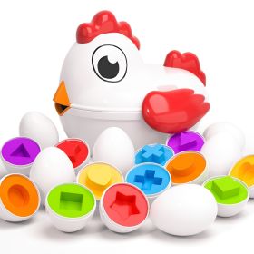 Toddler Chicken Easter Eggs Toys - Color Matching Game