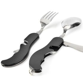 Tablespoon Set 4 In 1 Foldable Spoon Knife Tableware Set