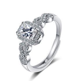 Women's Zirconia Cushion Ring Anniversary Promise Ring