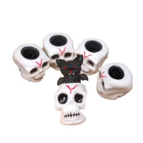 5 Pcs Halloween Funny Ghost Head Squeeze Toys Stress Relief Evil Bats