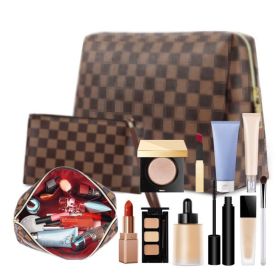 Checkered Makeup Bag;  BAGMIND 2Pcs Travel Cosmetic Bags