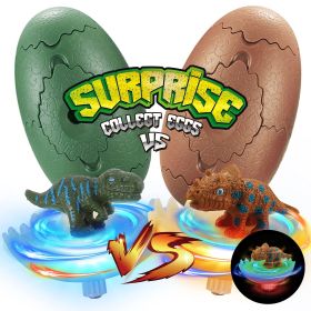 Light Up Dinosaur Egg spinning Top Toys Easter Gift for 3-9 Year Old Boy