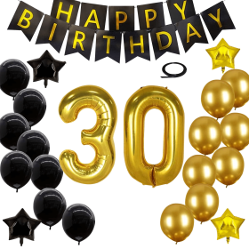 30th Birthday Decorations Kit, Large Number  Balloons