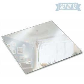 12 Inch Square Mirror Candle Plate