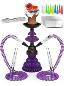 Hookah Purple Complete Set Hookah Set 2 Hose