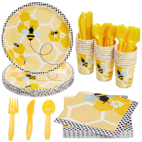 Bumble Bee Party Supplies -  Party Plates, Napkins, Cups, and Cutlery