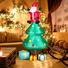 Christmas Tree with Santa Claus and Gift Boxes for Lawn