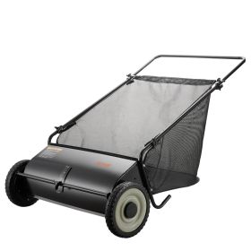 VEVOR Push Lawn Sweeper, 26 Inch Leaf & Grass Collector