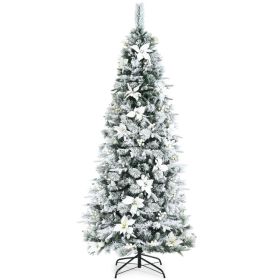 5/6/7/8 Feet Snow Flocked Christmas Tree