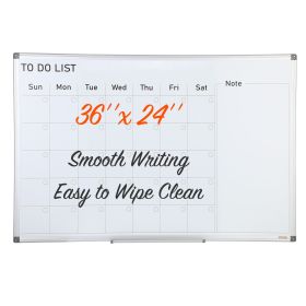 VEVOR Calendar Whiteboard, 36 x 24 Inches Magnetic  Erase