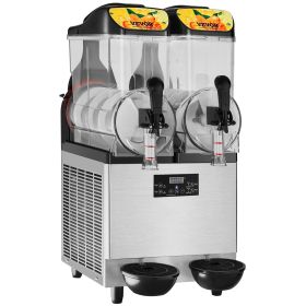 VEVOR Commercial Slushy Machine, 24L/6.4Gal Two Bowls