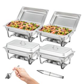 VEVOR 4-Pack Rectangle Chafing Dish Set