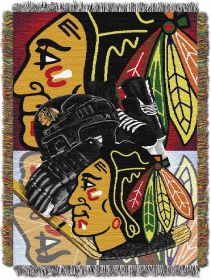 Blackhawks National Hockey League;  Woven Tapestry