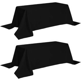 Black Tablecloth 90x132 inch Black Table Clothes