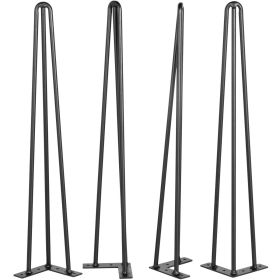 VEVOR Hairpin Table Legs 18" Black Set