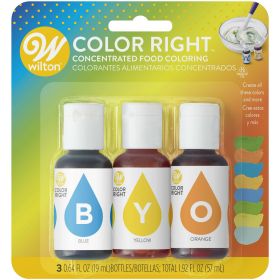 Wilton 3-Piece Color Right Concentrated Food Coloring Set