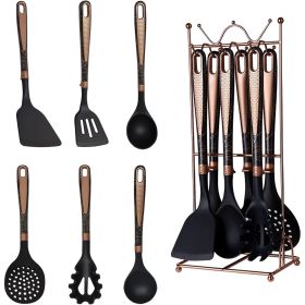 Silicone Cooking Utensils Set, Luxury 7 Pcs Kitchen Set