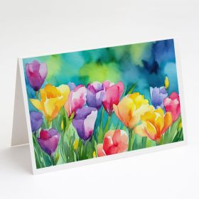 Freesias in Watercolor Greeting Cards