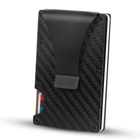 Credit Card Holder Wallet Cash Clip Carbon Fiber Father'S Day Gift