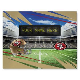 Official NFL 49ers - 62" x 84" Personalized Washable Rug