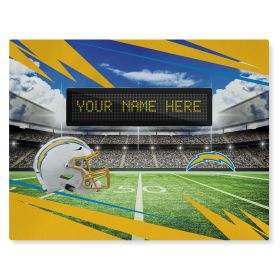 Official NFL Chargers - 62" x 84" Personalized Washable Rug