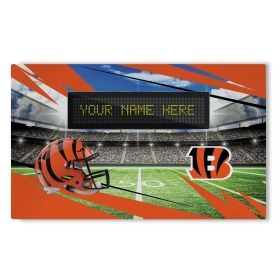 Official NFL Bengals - 36" x 62" Personalized Washable Rug