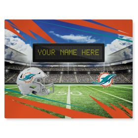 Official NFL Dolphins - 62" x 84" Personalized Washable Rug