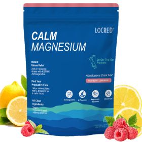 LOCRED Supercalm Powdered Drink Mix, Raspberry Lemonade, Vitamin D 3