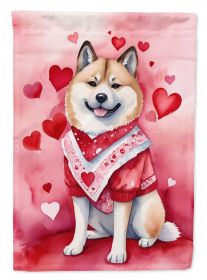 Akita My Valentine Garden Flag Mailbox Flag Decorative Yard