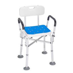 VEVOR Shower Chair Seat with Padded Arms and Back