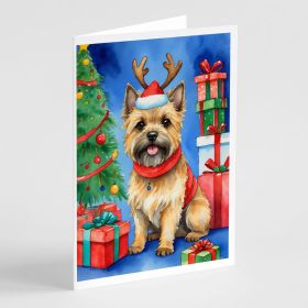 Cairn Terrier Christmas Reindeer Greeting Cards