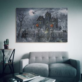 Framed Canvas Wall Art Decor Painting For Halloween, Haunted Ghost