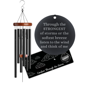 Black Memorial Sympathy Wind Chime Gift