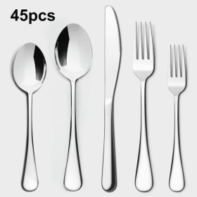 Lovote Flatware Set 45 Pieces Stainless Steel Silverware Sets