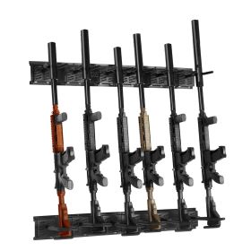 Gun Rack, Indoor Gun Rack Wall Mount, 6-Slot Vertical Rifle Shotgun Gun Rack