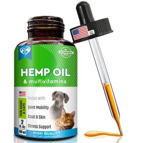 Cat and Dog Hemp Oil Drops Pet Calming Anti Anxiety