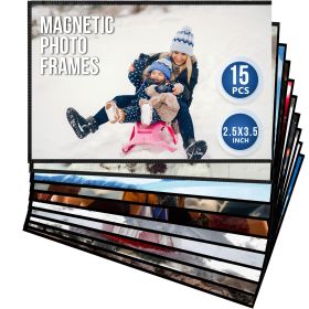 15 Pack 2.5x3.5 inch Magnetic Picture Frames for Refrigetator