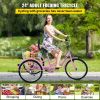 VEVOR Tricycle Adult 26'' Wheels Adult Tricycle 7-Speed 3 Wheel Bikes