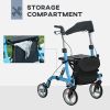 Rollator Walker with Seat and Backrest